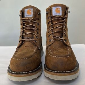 Carhartt 6-Inch Steel Toe Wedge Boot Women's Waterproof Leather Work Boot size 9